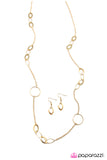 Paparazzi "Bare Necessities" Gold Necklace & Earring Set Paparazzi Jewelry