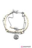 Paparazzi "Barking Up The Wrong Tree - White" bracelet Paparazzi Jewelry