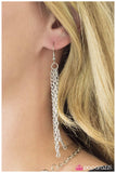 Paparazzi "Bar None" Silver Necklace & Earring Set Paparazzi Jewelry