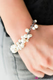 Paparazzi "BAROQUE-ing All The Rules" White Bracelet Paparazzi Jewelry