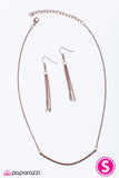 Paparazzi "BAR Out!" Copper Necklace & Earring Set Paparazzi Jewelry