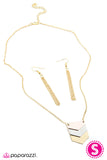 Paparazzi "Bases Loaded" Gold Necklace & Earring Set Paparazzi Jewelry