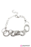 Paparazzi "Battle of the Glam - Silver" bracelet Paparazzi Jewelry