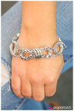 Paparazzi "Battle of the Glam - Silver" bracelet Paparazzi Jewelry