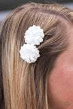 Paparazzi "Beach Blossom" White Hair Clip Paparazzi Jewelry