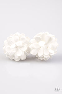 Paparazzi "Beach Blossom" White Hair Clip Paparazzi Jewelry