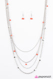 Paparazzi "Beach Days" Orange Necklace & Earring Set Paparazzi Jewelry