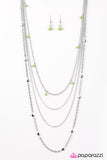 Paparazzi "Beach Days" Green Necklace & Earring Set Paparazzi Jewelry