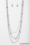 Paparazzi "Beach Days" Red Necklace & Earring Set Paparazzi Jewelry