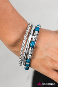 Paparazzi "Beach Lounge" Blue Bracelet Paparazzi Jewelry