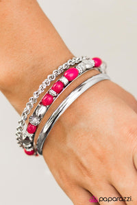 Paparazzi "Beach Lounge" Pink Bracelet Paparazzi Jewelry