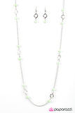 Paparazzi "Beach Savvy" Green Necklace & Earring Set Paparazzi Jewelry