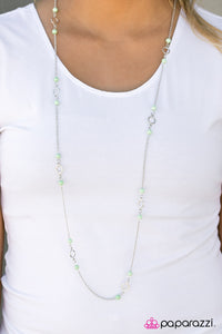 Paparazzi "Beach Savvy" Green Necklace & Earring Set Paparazzi Jewelry