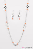 Paparazzi "Beach Savvy" Orange Necklace & Earring Set Paparazzi Jewelry