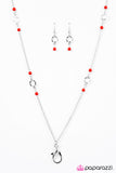 Paparazzi "Beach Savvy" Red Lanyard Necklace & Earring Set Paparazzi Jewelry