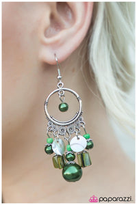 Paparazzi "Beachy Keen" Green Earrings Paparazzi Jewelry