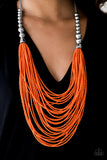 Paparazzi "BEAD Brave" Orange Necklace & Earring Set Paparazzi Jewelry