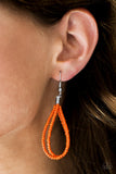 Paparazzi "BEAD Brave" Orange Necklace & Earring Set Paparazzi Jewelry