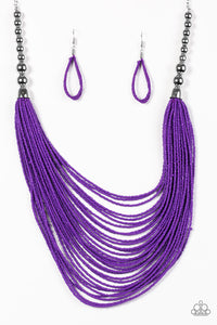 Paparazzi "BEAD Brave" Purple Necklace & Earring Set Paparazzi Jewelry