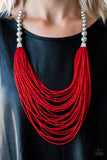 Paparazzi "BEAD Brave" Red Necklace & Earring Set Paparazzi Jewelry