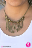 Paparazzi "BEAD Daring! - Brass" necklace Paparazzi Jewelry