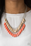 Paparazzi VINTAGE VAULT "Beaded Boardwalk" Orange Necklace & Earring Set Paparazzi Jewelry
