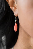Paparazzi VINTAGE VAULT "Beaded Boardwalk" Orange Necklace & Earring Set Paparazzi Jewelry
