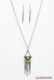 Paparazzi "Be A Little Wild" Green Necklace & Earring Set Paparazzi Jewelry