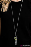 Paparazzi "Be A Little Wild" Green Necklace & Earring Set Paparazzi Jewelry