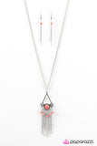 Paparazzi "Be A Little Wild" Orange Necklace & Earring Set Paparazzi Jewelry