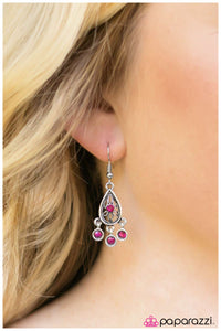 Paparazzi "BEAM All You Can BEAM" Pink Earrings Paparazzi Jewelry