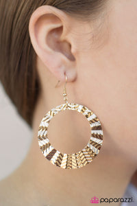 Paparazzi "Beam Me Up" Gold Earrings Paparazzi Jewelry