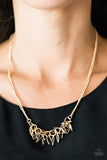 Paparazzi "Beast Mode" Gold Necklace & Earring Set Paparazzi Jewelry