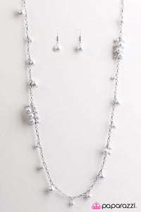 Paparazzi "Beautifully Baroque" Silver Necklace & Earring Set Paparazzi Jewelry