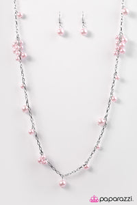 Paparazzi "Beautifully Baroque" Pink Necklace & Earring Set Paparazzi Jewelry