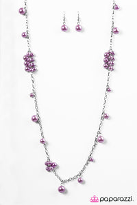 Paparazzi "Beautifully Baroque" Purple Necklace & Earring Set Paparazzi Jewelry