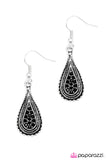Paparazzi "Beauty Queen - Black" earring Paparazzi Jewelry