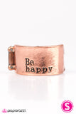 Paparazzi "Be Happy" Copper Ring Paparazzi Jewelry