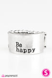 Paparazzi "Be Happy - Silver" ring Paparazzi Jewelry