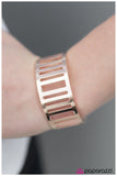 Paparazzi "Behind Enemy Lines" Rose Gold Bracelet Paparazzi Jewelry