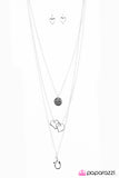 Paparazzi "Believe In Love" Silver Lanyard Necklace & Earring Set Paparazzi Jewelry