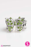 Paparazzi "Believe In Your Wings" Green Ring Paparazzi Jewelry