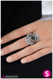 Paparazzi "Belt It Out" Black Ring Paparazzi Jewelry