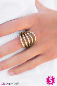 Paparazzi "Bend in the Wind' Brass Ring Paparazzi Jewelry