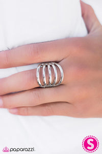 Paparazzi "Bend In The Wind' Silver Ring Paparazzi Jewelry