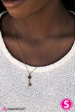 Paparazzi "Best Kept Secret" Brass Necklace & Earring Set Paparazzi Jewelry