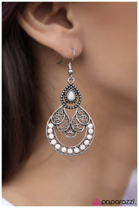 Paparazzi "Best Of Bali" White Earrings Paparazzi Jewelry