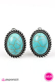 Paparazzi "Best Of The West - Blue Clip-On" earring Paparazzi Jewelry