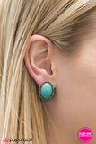 Paparazzi "Best Of The West - Blue Clip-On" earring Paparazzi Jewelry