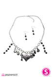 Paparazzi "Better To Have Loved" Black Necklace & Earring Set Paparazzi Jewelry